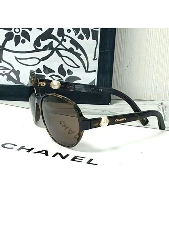 Chanel Sunglasses Brown Pearl Tortoiseshell Pattern Eyewear main image 10